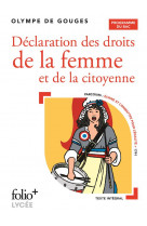 Declaration des droits de la femme et de la citoyenne - bac 2024