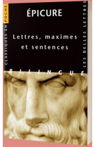Lettres, maximes et sentences - edition bilingue