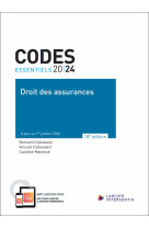 Code essentiel - droit des assurances 2024 - à jour au 1er janvier 2024