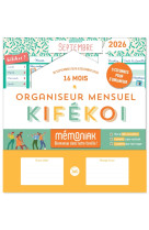 Organiseur calendrier mensuel aimanté kifékoi sept. 2025-déc. 2026 par colonne