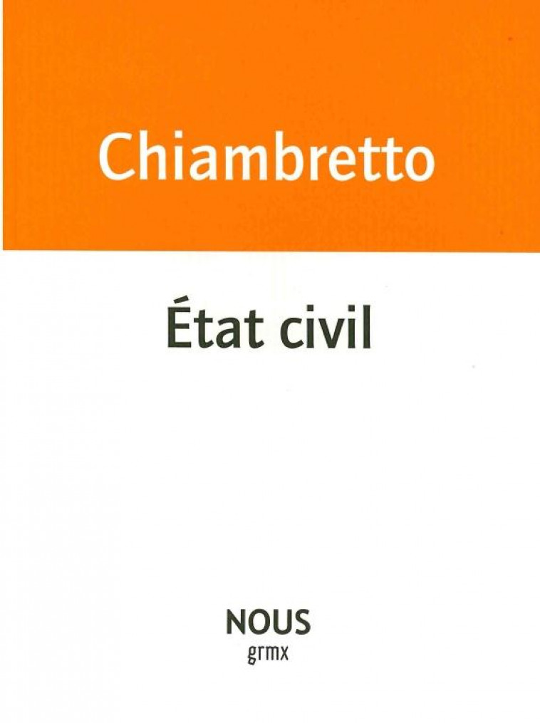 ETAT CIVIL - CHIAMBRETTO SONIA - Nous