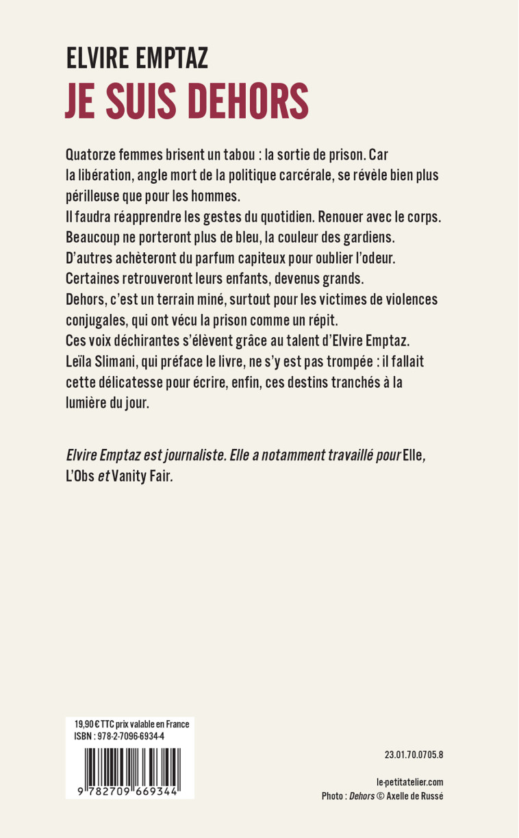 Je suis dehors - Elvire Emptaz - LATTES