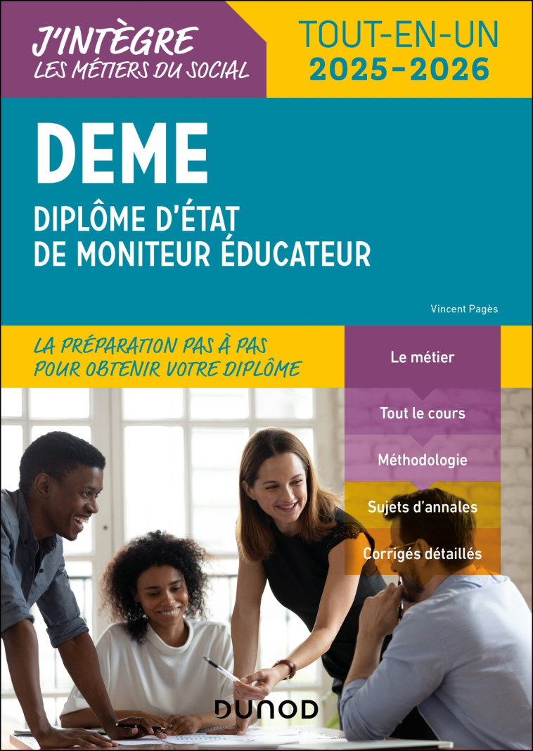 DEME - Diplôme d'État de Moniteur Éducateur - 2025-2026 - Vincent Pagès - DUNOD