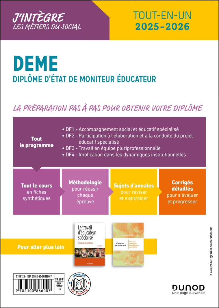 DEME - Diplôme d'État de Moniteur Éducateur - 2025-2026 - Vincent Pagès - DUNOD