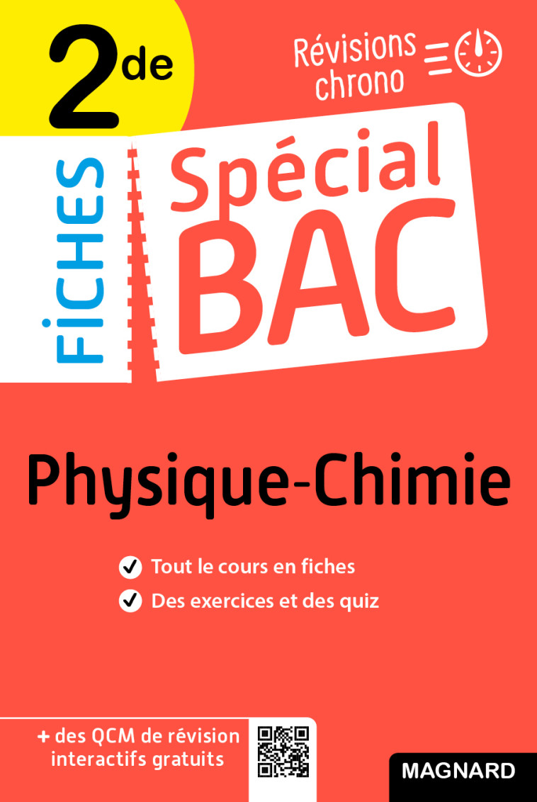 Spécial Bac Fiches Physique-Chimie 2de Bac 2025 - Christian Mariaud - MAGNARD