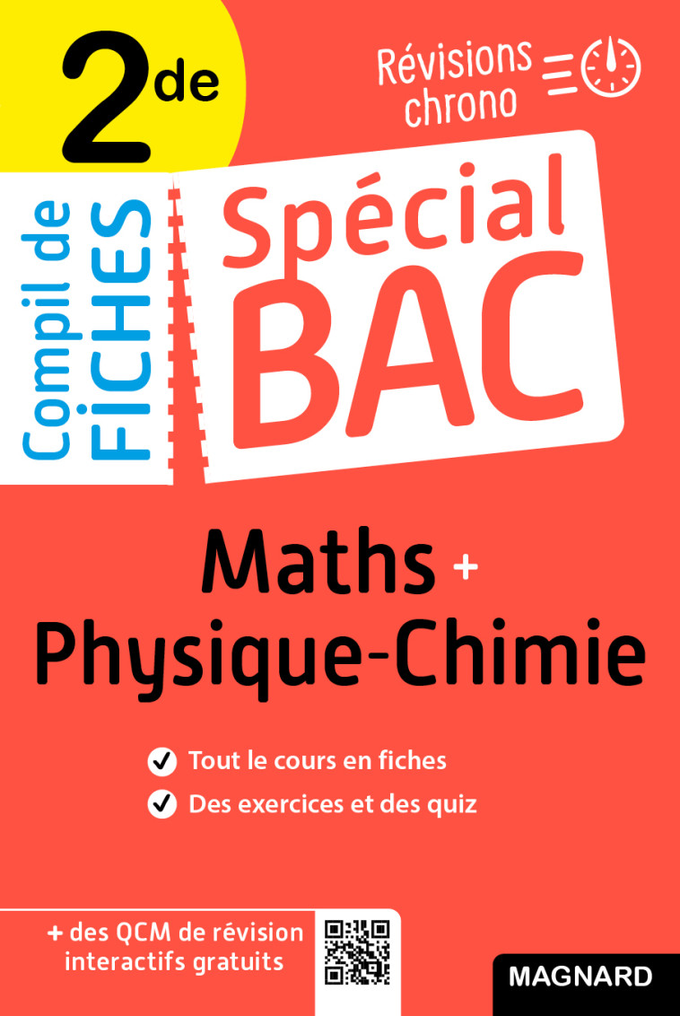 Spécial Bac Compil de Fiches Maths-Physique-Chimie 2de Bac 2025 - Fabrice Fortain Dit Fortin, Christian Mariaud, Vito Punta, Vito Punta, Christian Mariaud - MAGNARD