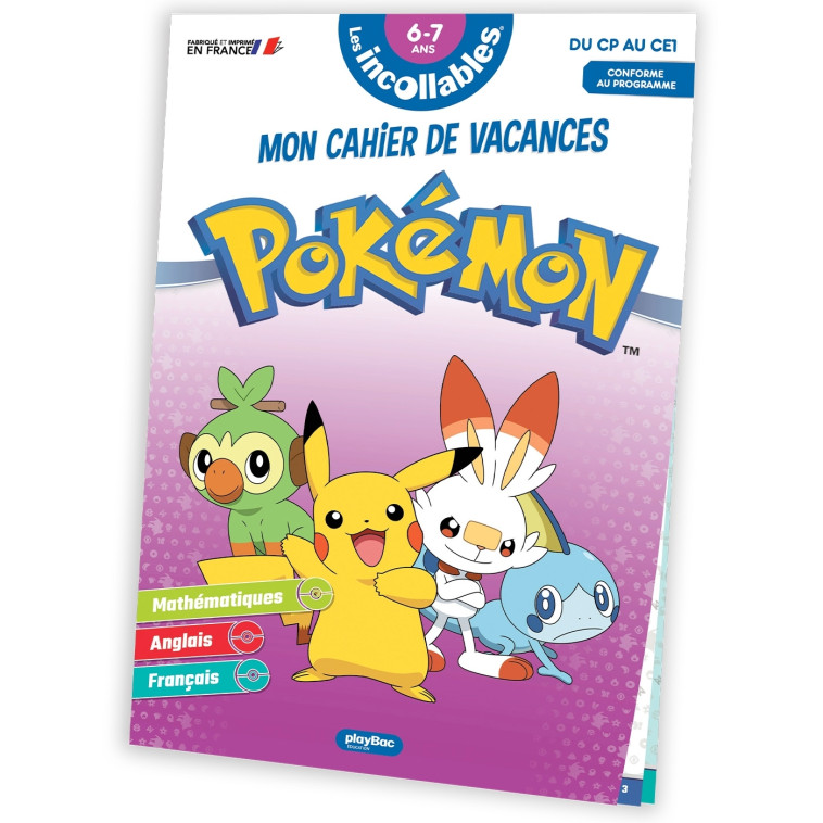 Cahier de vacances 2025 Pokémon - Les incollables - CP au CE1 - 6/7 ans - Play Bac Éditions Play Bac Éditions, Stéphanie Herbaut, Stéphanie Herbaut - PLAY BAC