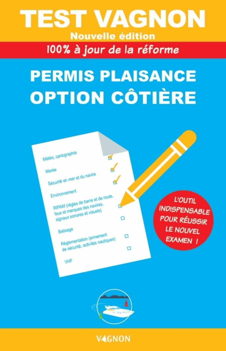 Test Vagnon 2025 - Permis Plaisance option côtière - Editions Vagnon, Editions Vagnon - VAGNON