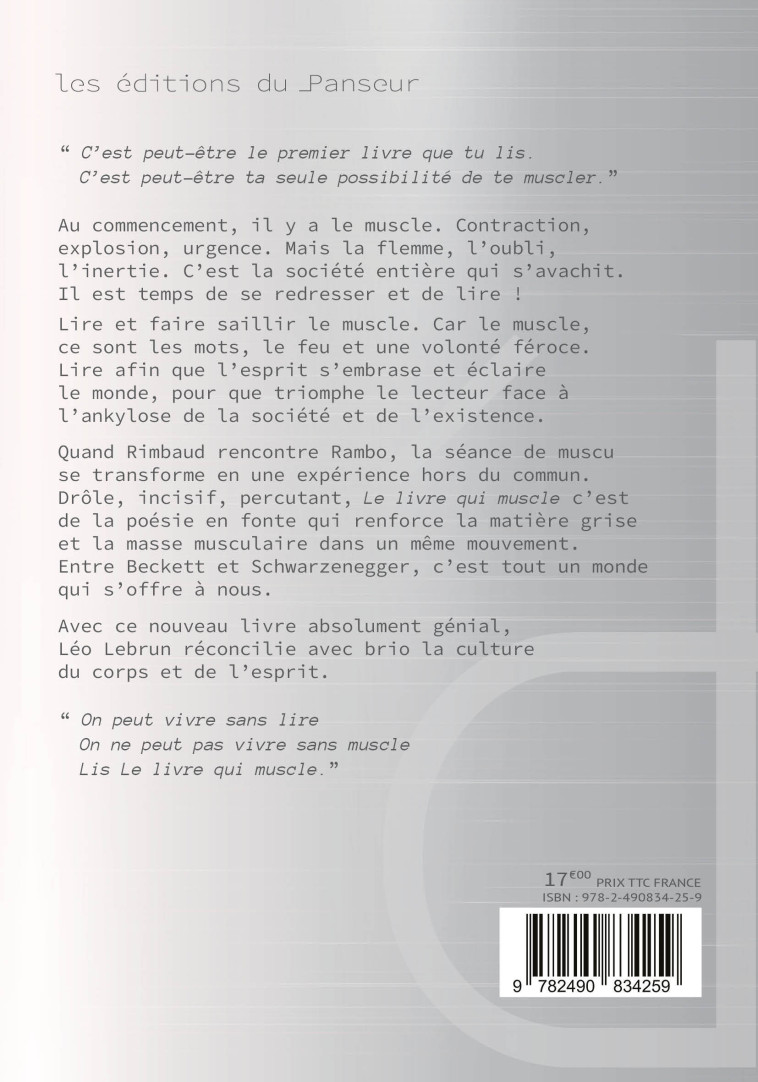 Le Livre qui Muscle - Léo Lebrun - PANSEUR
