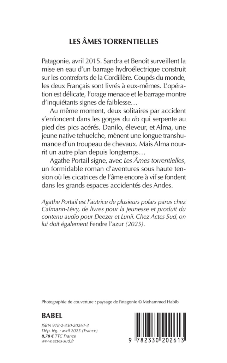 Les Âmes torrentielles - Agathe Portail, Agathe Portail - ACTES SUD