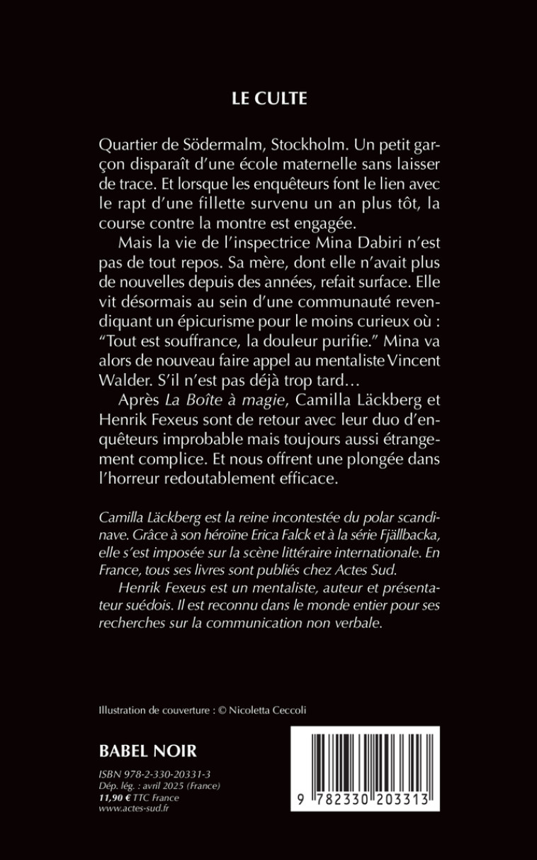Le Culte - Camilla Läckberg, Henrik Fexeus, Susanne Juul, Henrik Fexeus, Camilla Läckberg, Andreas Saint bonnet, Susanne Juul - ACTES SUD