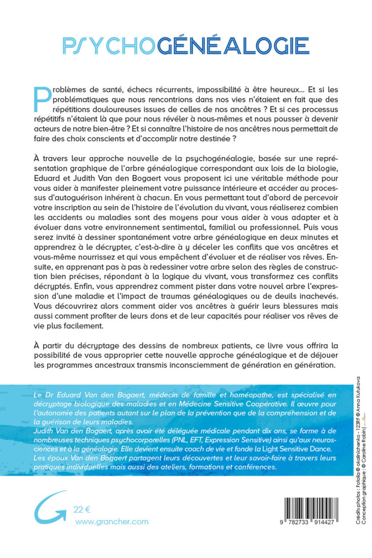 Psychogénéalogie - Manuel d'autodécryptage de votre arbre-minute - Eduard Van den Bogaert, Judith Van den Bogaert - GRANCHER