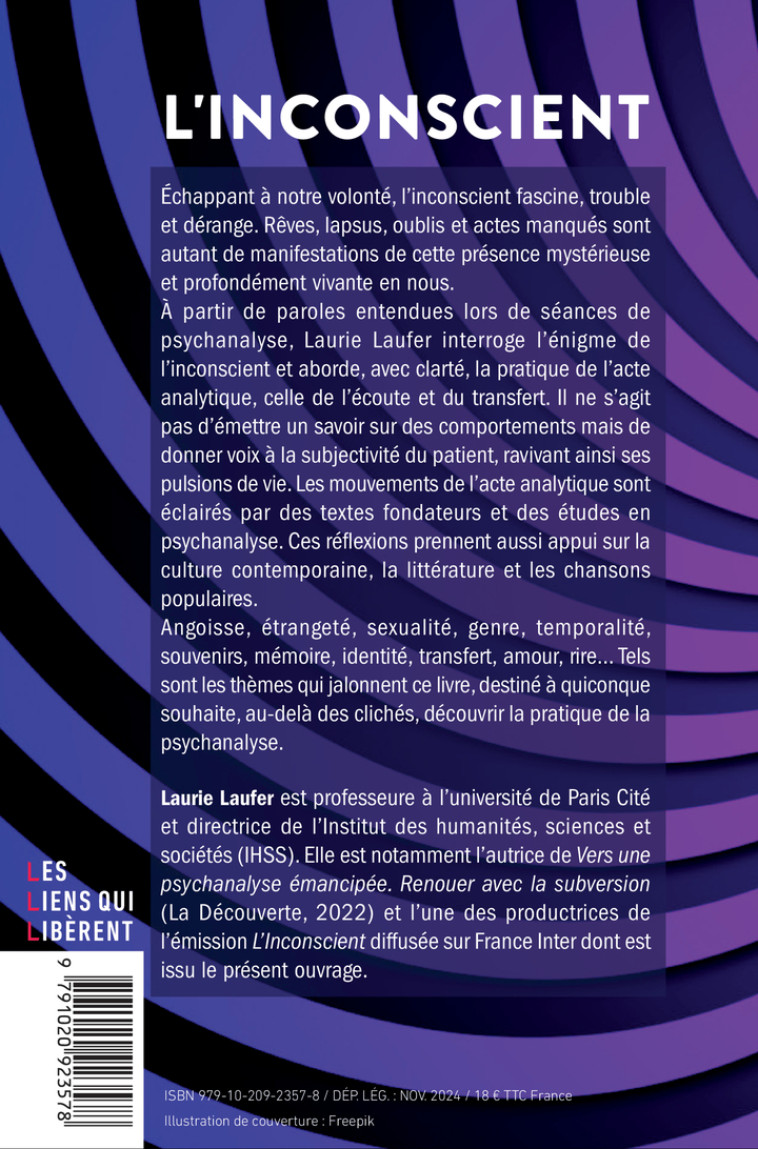 L'inconscient -  LAUFER LAURIE, Laurie Laufer, Laurie Laufer - LIENS LIBERENT