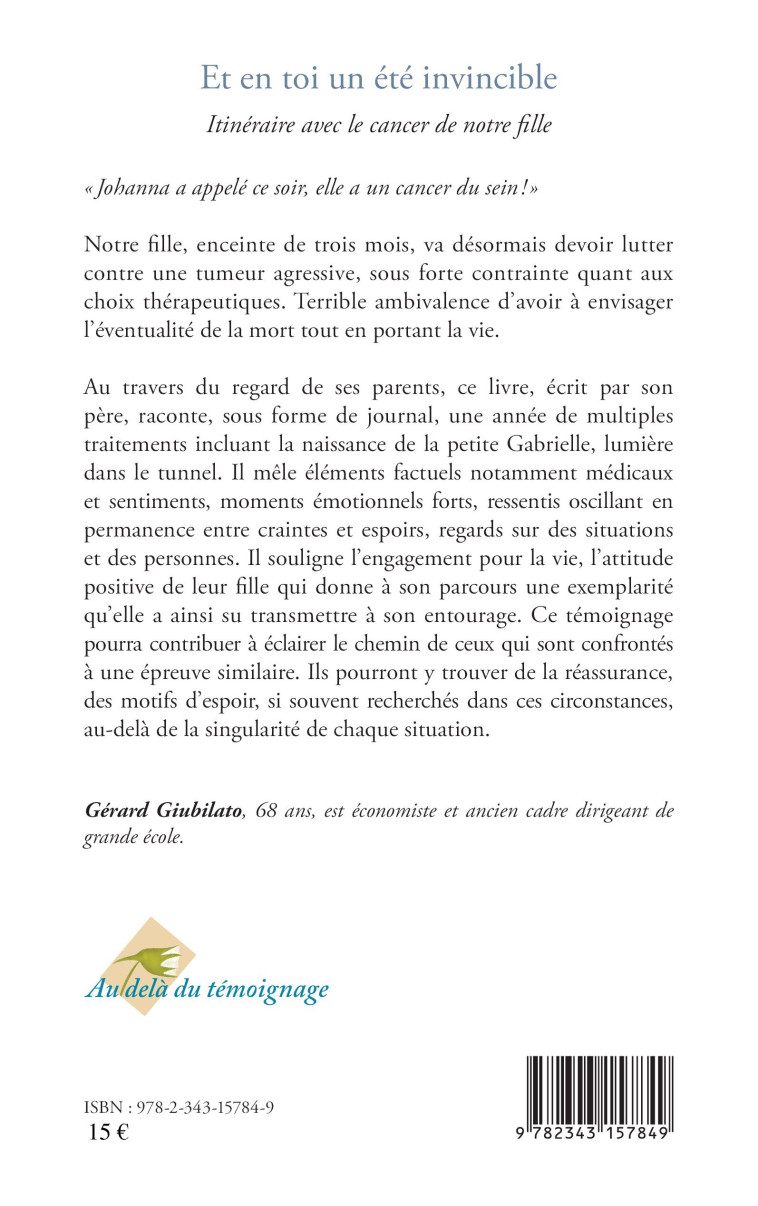 Et en toi un été invincible - Gérard Giubilato - L'HARMATTAN