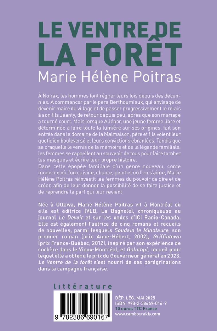 Le Ventre de la forêt - Marie-Hélène Poitras - CAMBOURAKIS