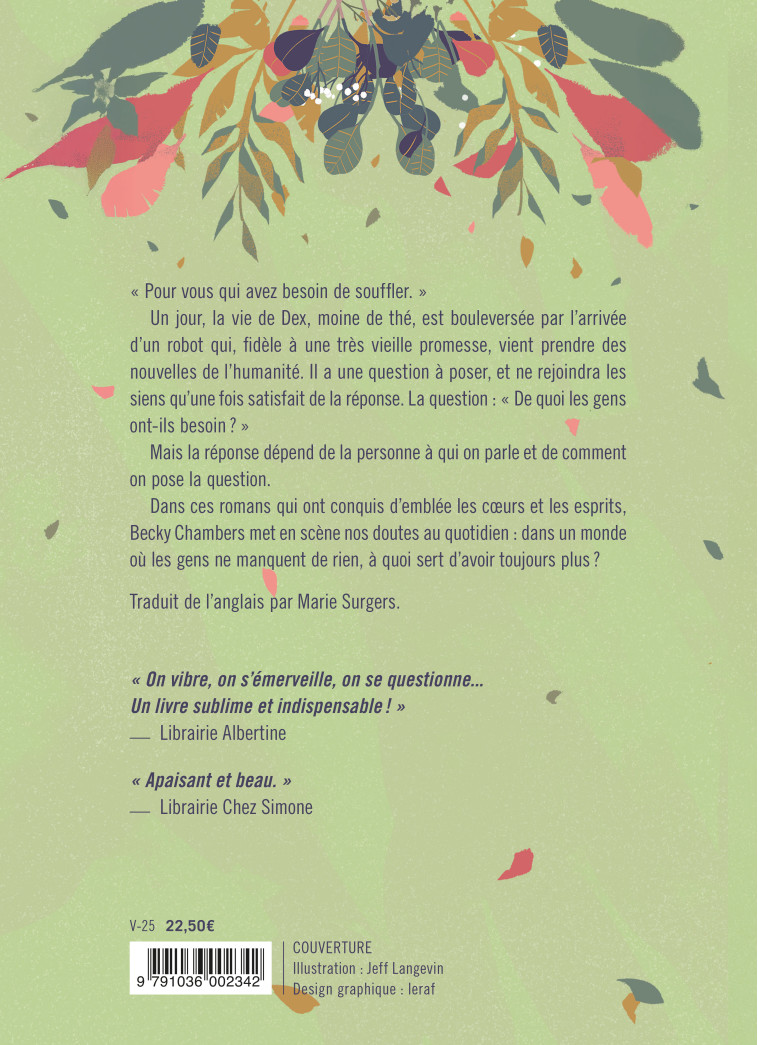 Histoires de moine et de robot - Becky Chambers, Marie Surgers - ATALANTE